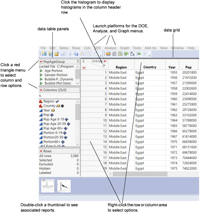 Data Table Features