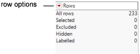 Example of a Rows Panel