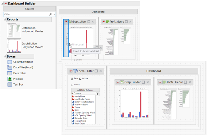 Adding a Data Filter to the Left of a Report