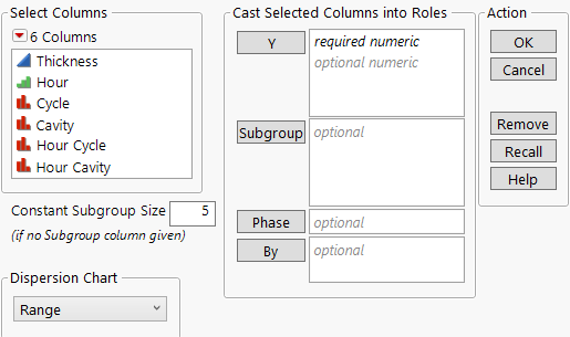 Launch Window for Variable Control Charts