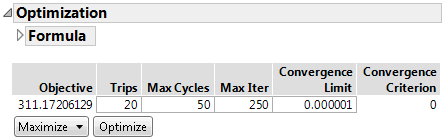 Optimization Settings and Controls