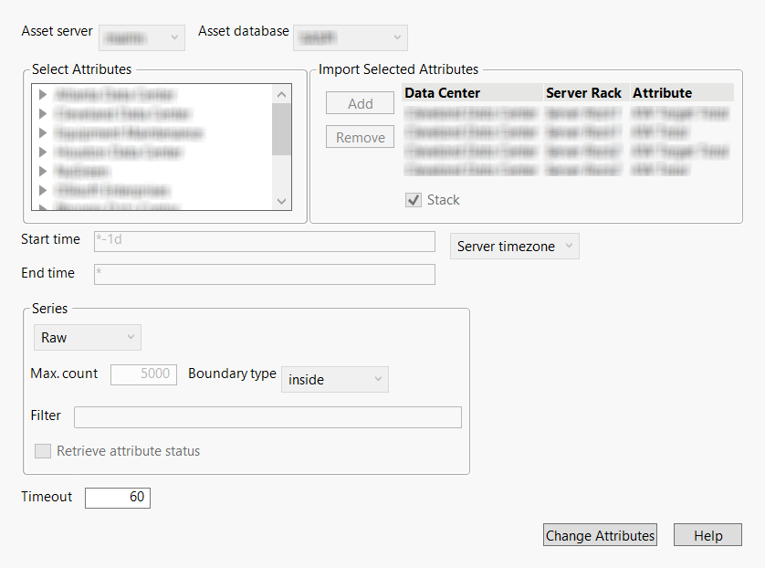 The Change Attributes Window