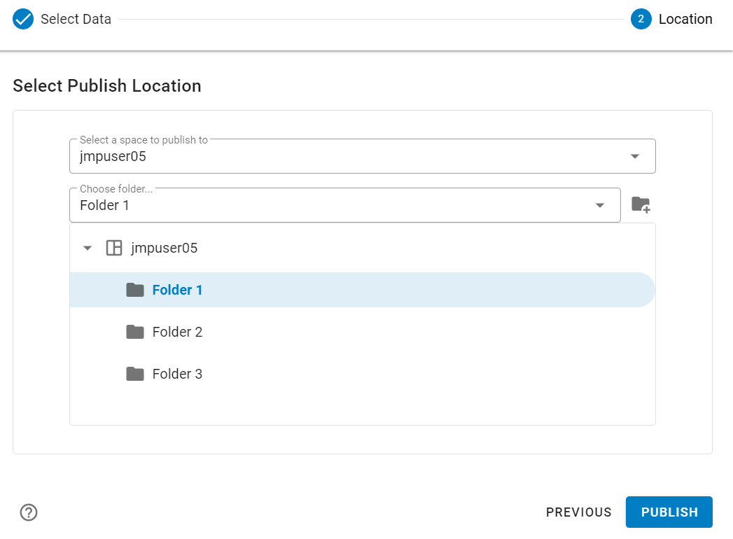 Select Where to Publish the Data